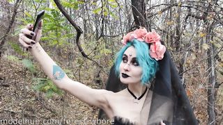 Halloween Cosplayes hölgyemény hátsó bejáratba kefélve
