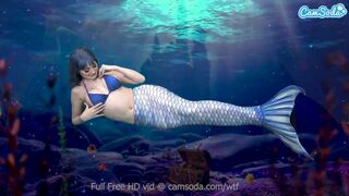 Sellő nőci masztizik addig, amíg totál édesen csúszik