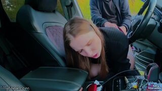 Autós kurva cumizza és megbasszák, miután lebukott egy nyilvános verésen - pov