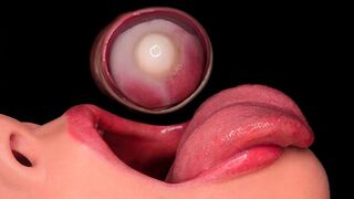 Közeli kép: dögös óvszeres szopás! levette az óvszert és kétszer is telelőtték a száját!